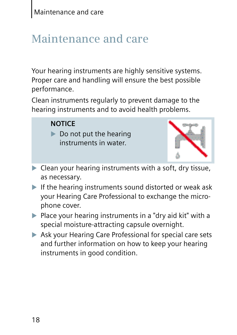 Maintenance and care | Siemens Pure User Manual | Page 18 / 32