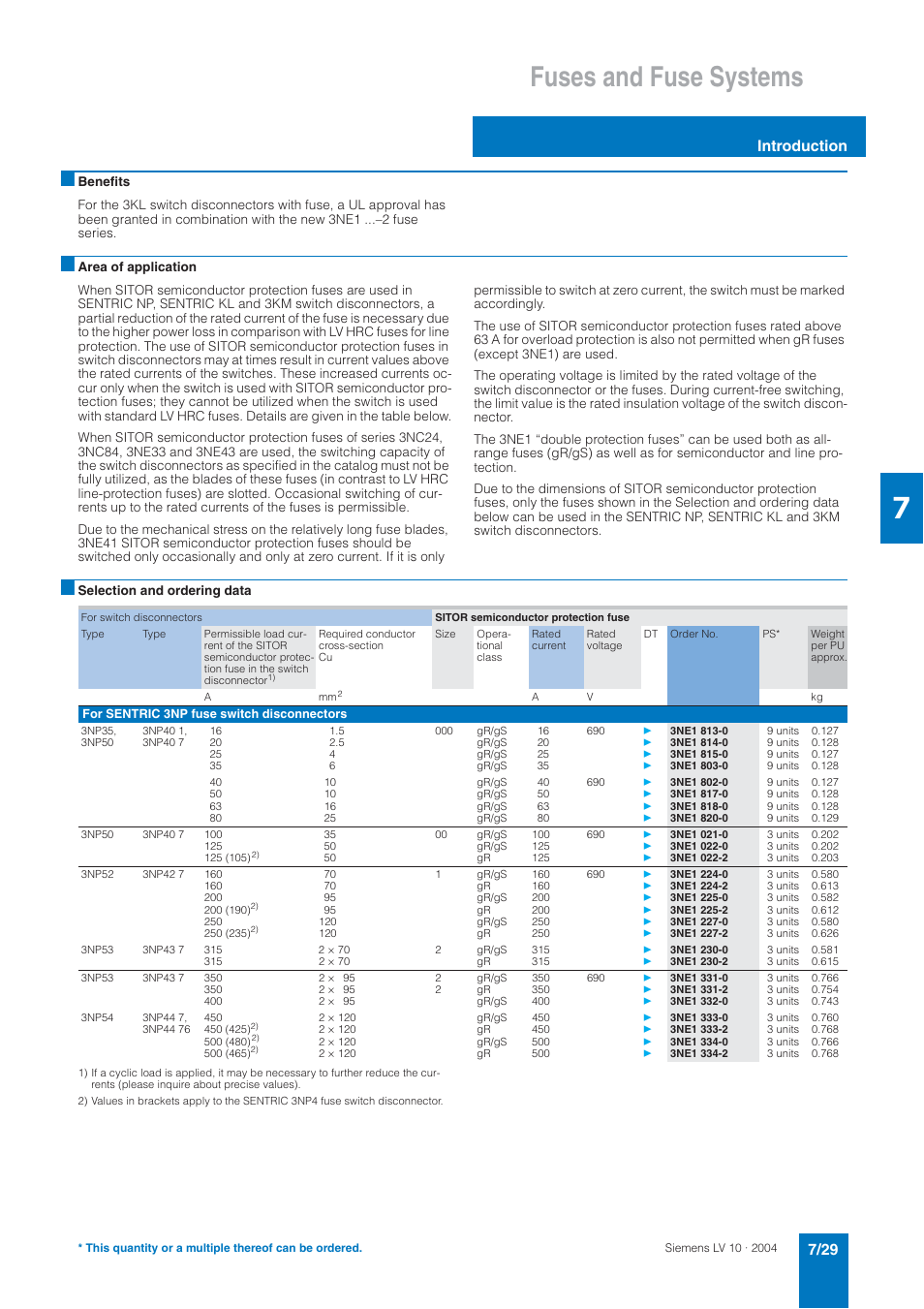 Fuses and fuse systems, Introduction | Siemens AC-21A User Manual | Page 29 / 50
