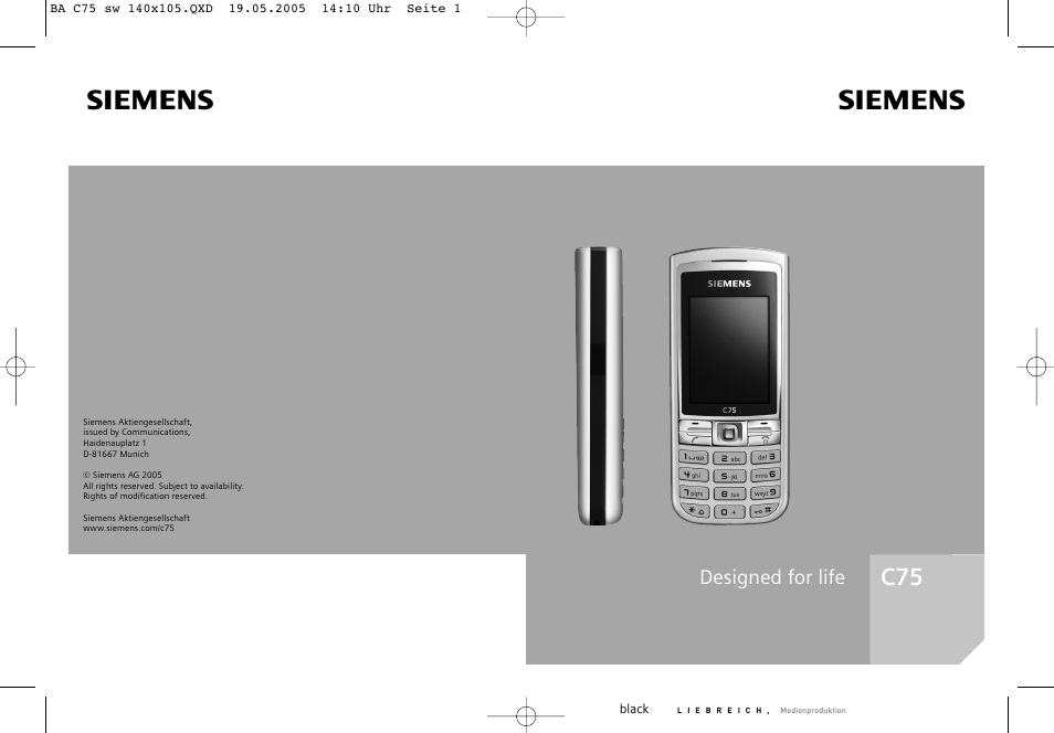 Siemens C75 User Manual | 144 pages