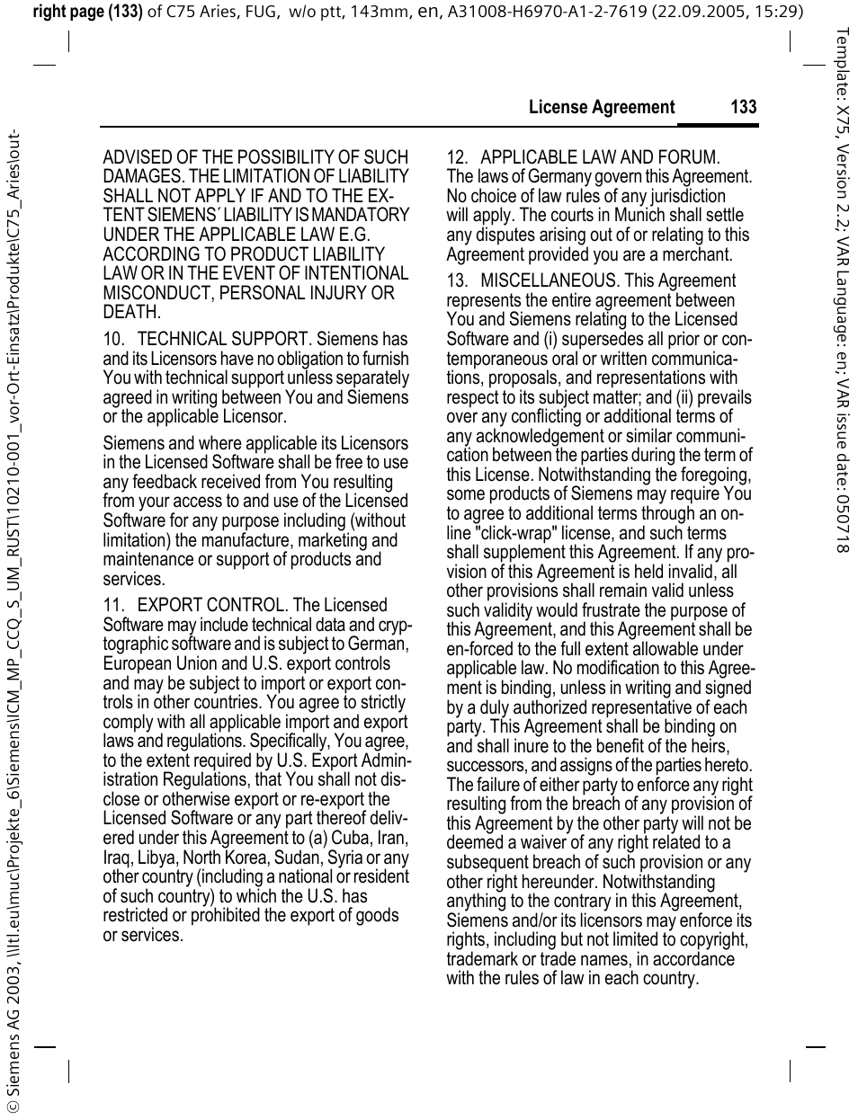 Siemens C75 User Manual | Page 134 / 144