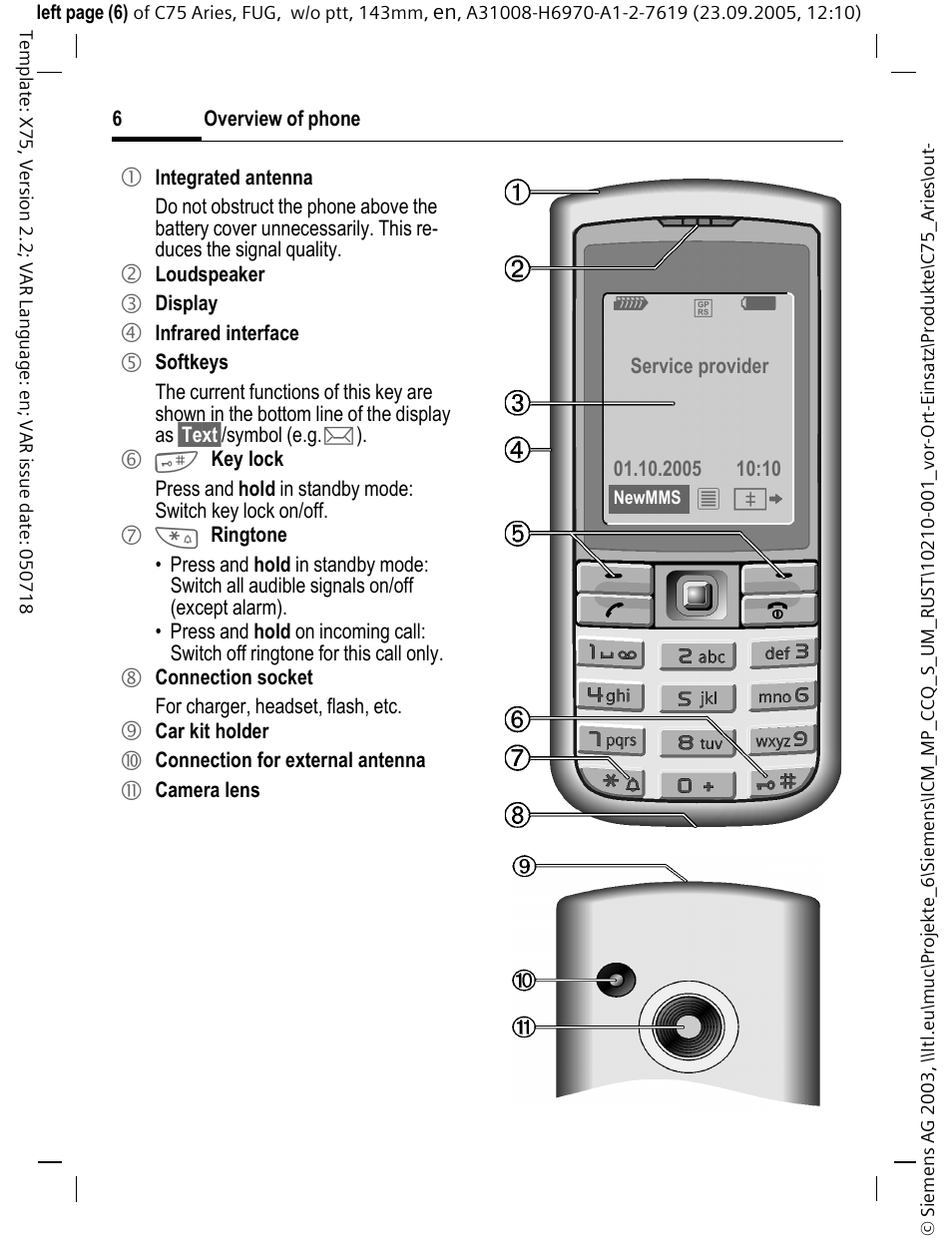 Siemens C75 User Manual | Page 7 / 144