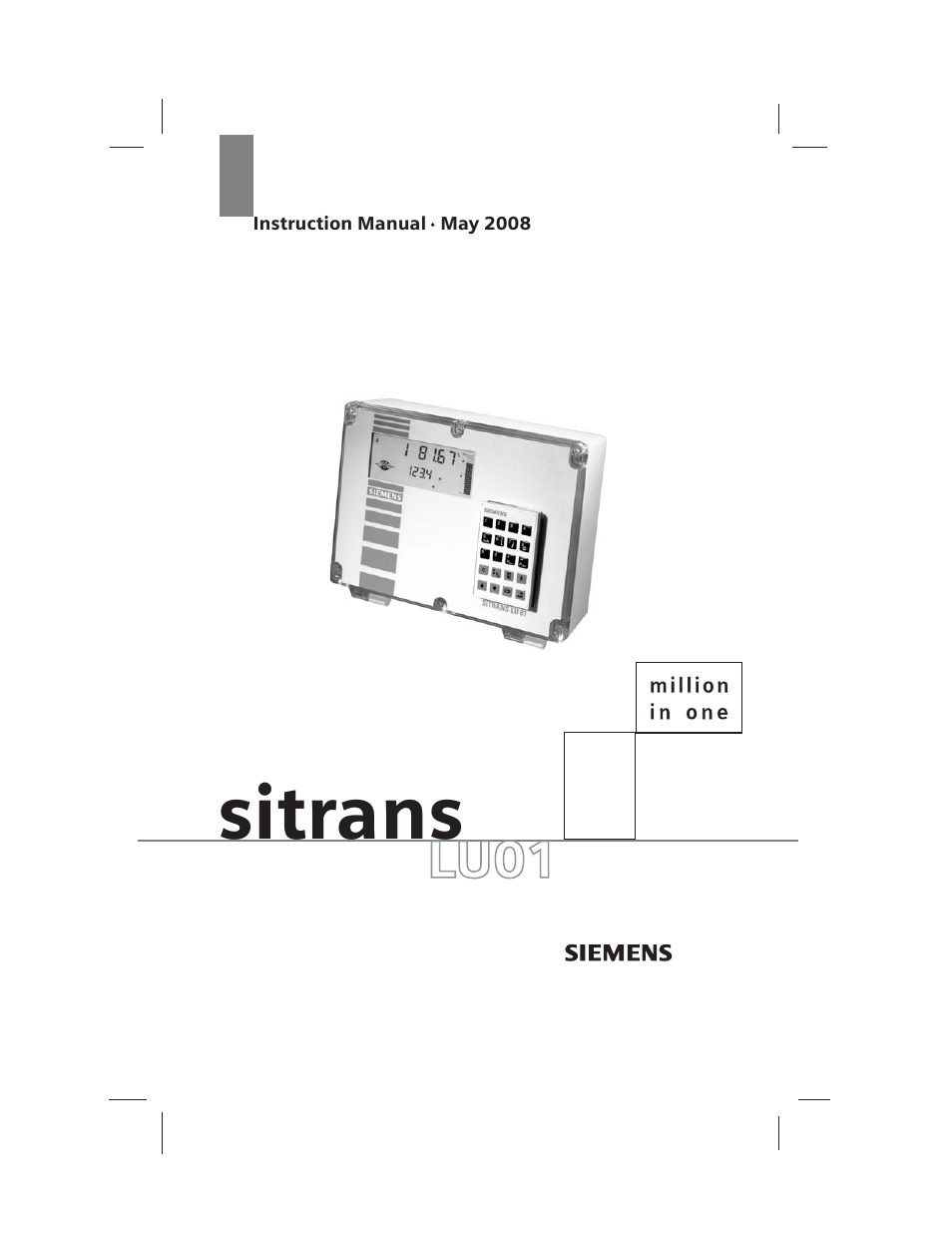 Siemens sitrans LU01 User Manual | 114 pages