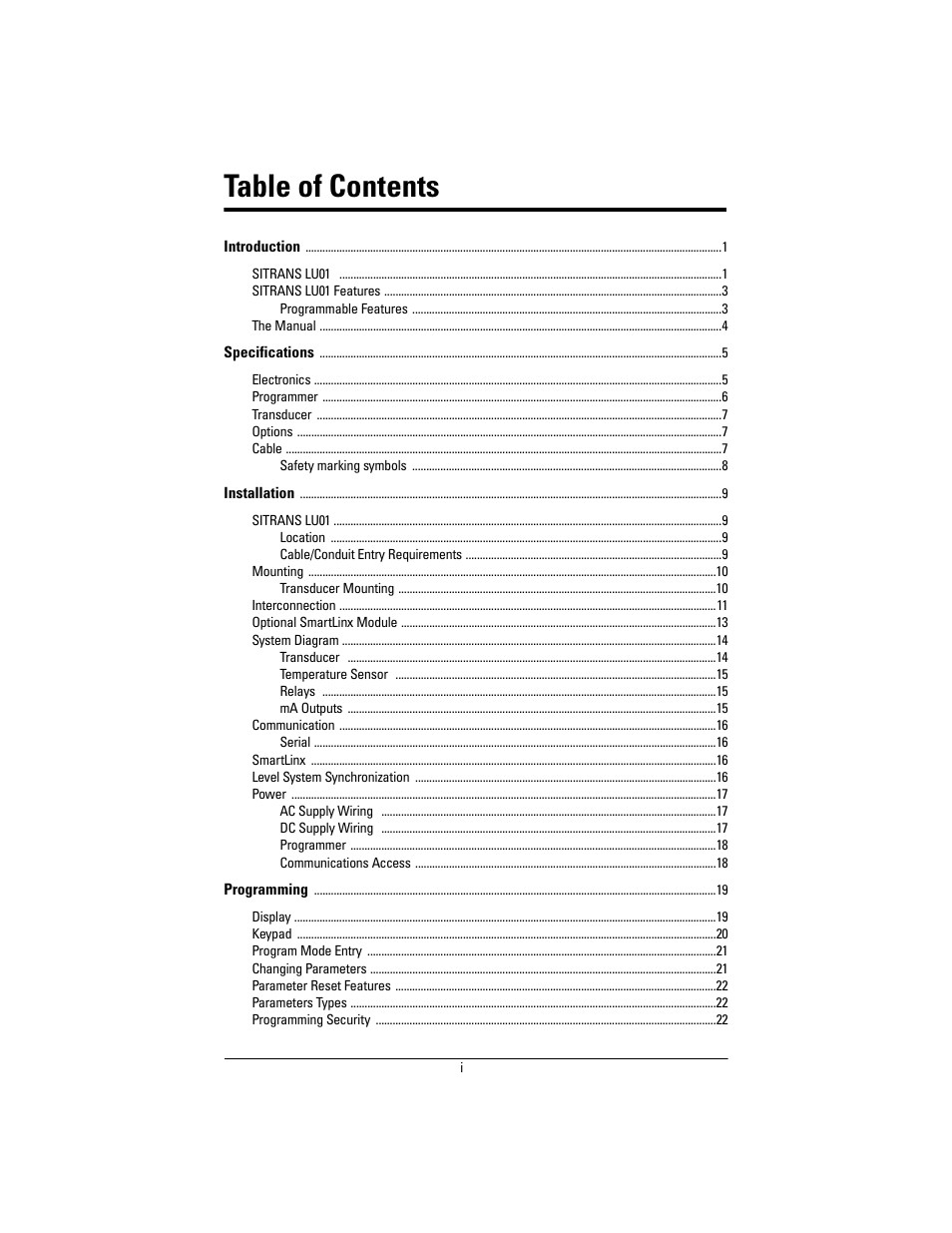 Siemens sitrans LU01 User Manual | Page 3 / 114