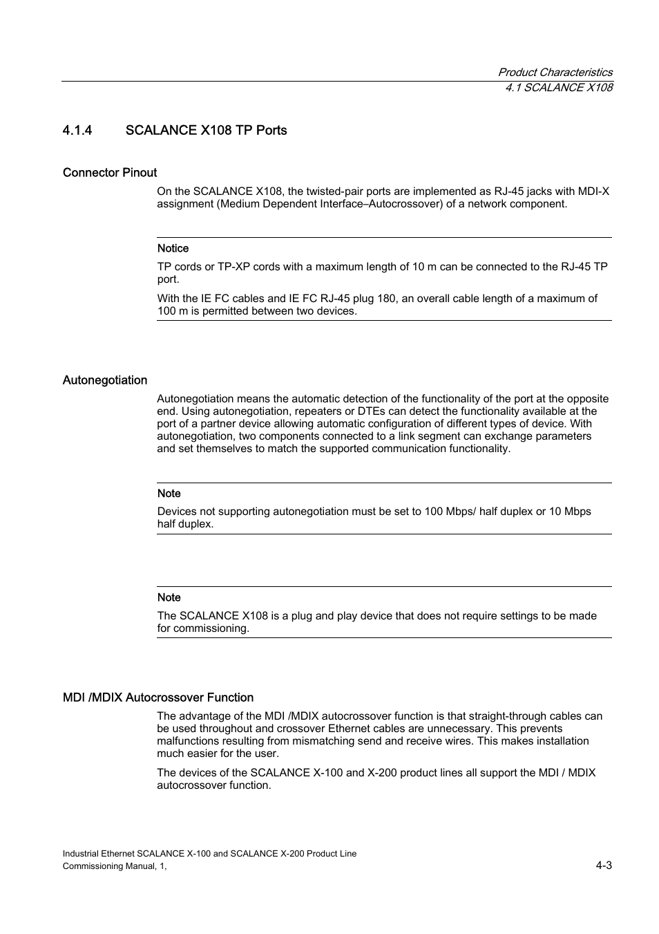 Scalance x108 tp ports | Siemens SCALANCE X-200 User Manual | Page 17 / 121