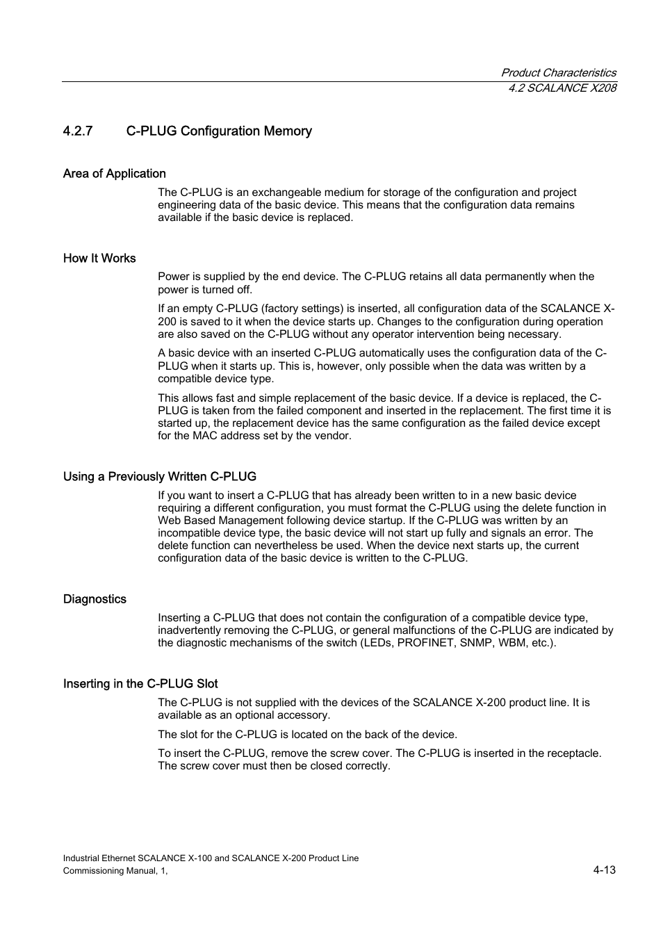 C-plug configuration memory | Siemens SCALANCE X-200 User Manual | Page 27 / 121