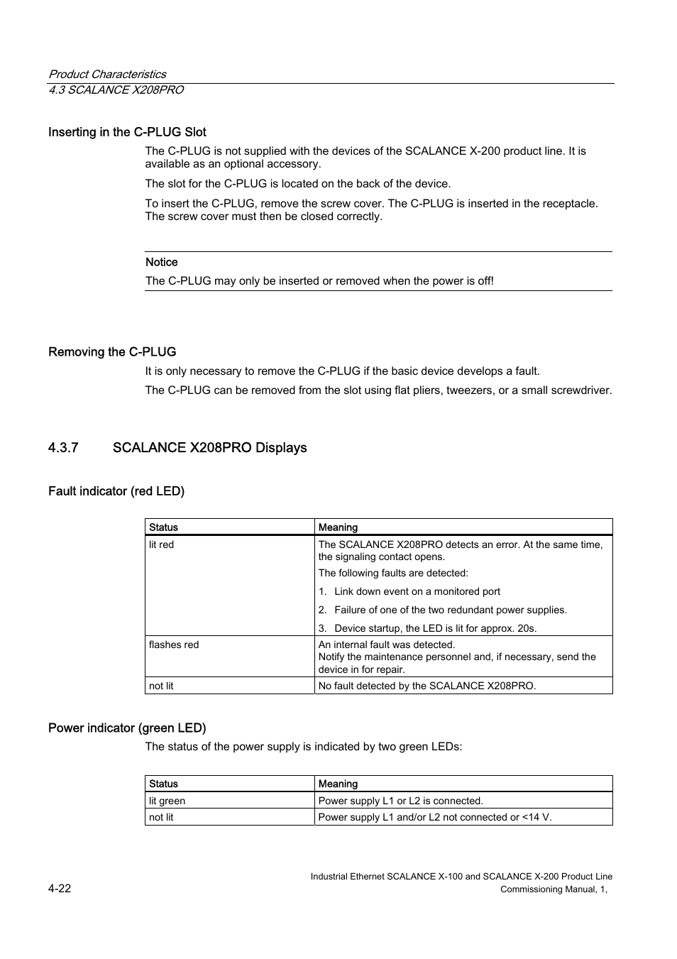 Scalance x208pro displays, 7 scalance x208pro displays | Siemens SCALANCE X-200 User Manual | Page 36 / 121