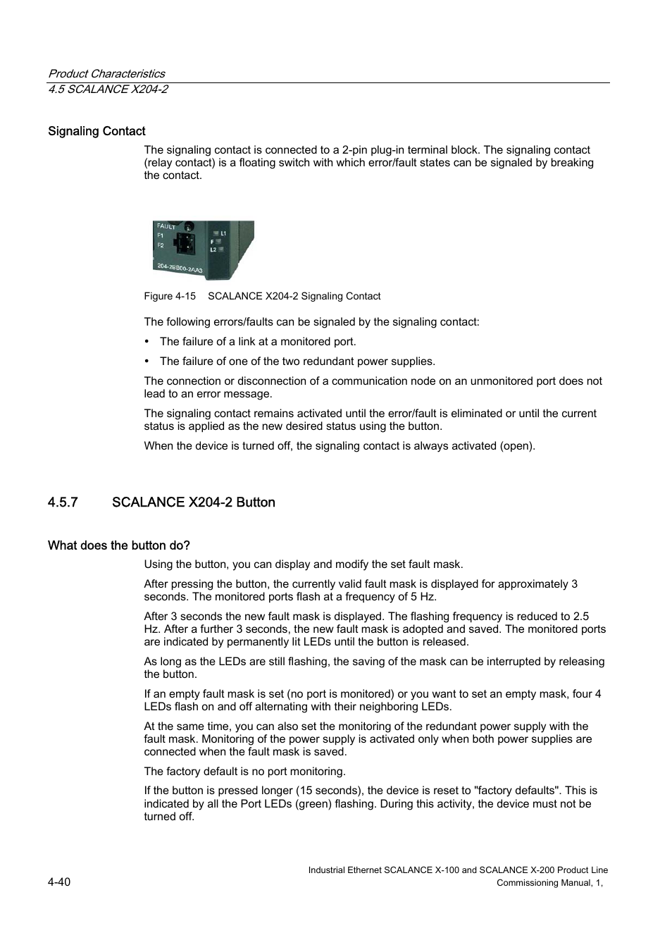 Scalance x204-2 button | Siemens SCALANCE X-200 User Manual | Page 54 / 121