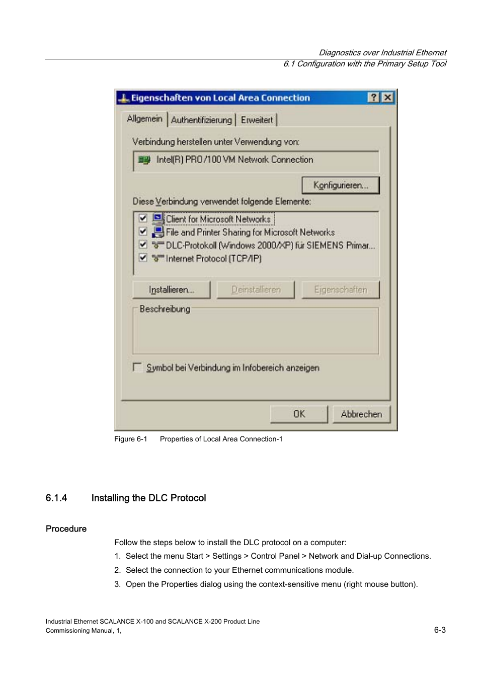 Installing the dlc protocol | Siemens SCALANCE X-200 User Manual | Page 71 / 121