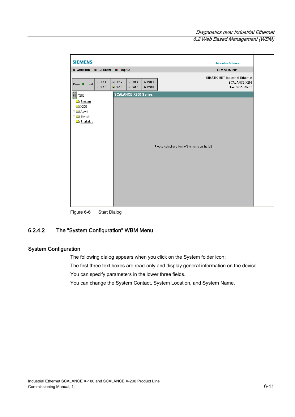 The "system configuration" wbm menu, 2 the "system configuration" wbm menu | Siemens SCALANCE X-200 User Manual | Page 79 / 121