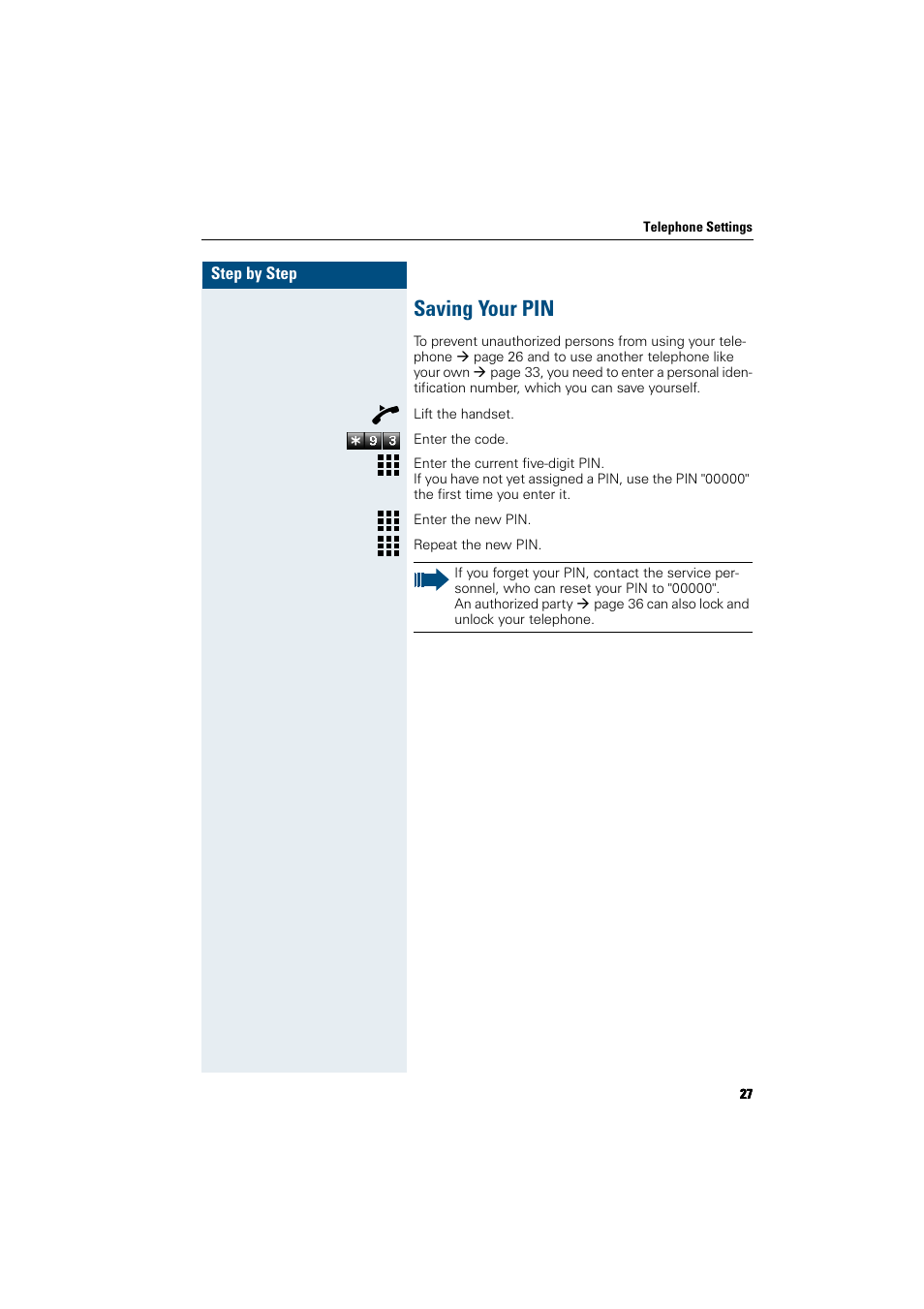 Saving your pin | Siemens HiPath 5000 RSM User Manual | Page 27 / 62