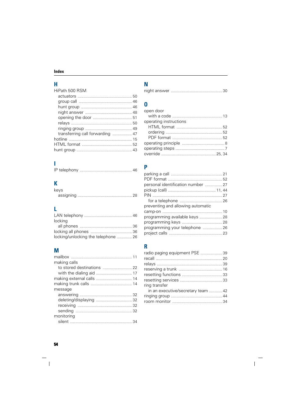 Siemens HiPath 5000 RSM User Manual | Page 54 / 62