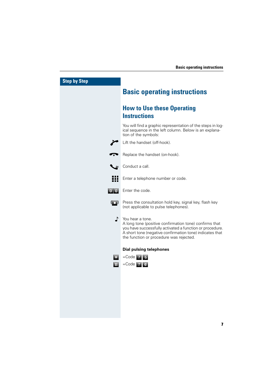 Basic operating instructions, How to use these operating instructions, How to use these operating instructions | Siemens HiPath 5000 RSM User Manual | Page 7 / 62