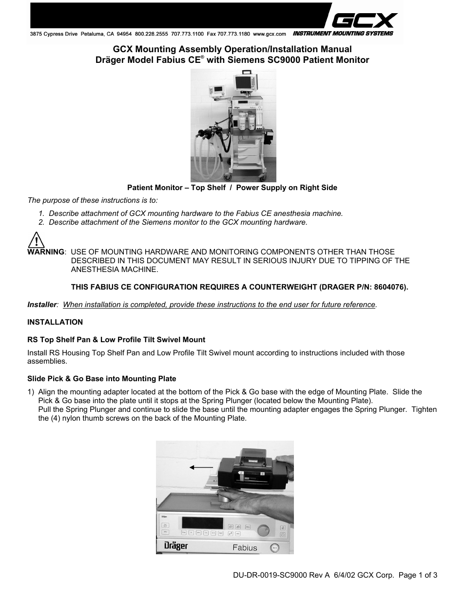 Siemens SC9000 User Manual | 3 pages