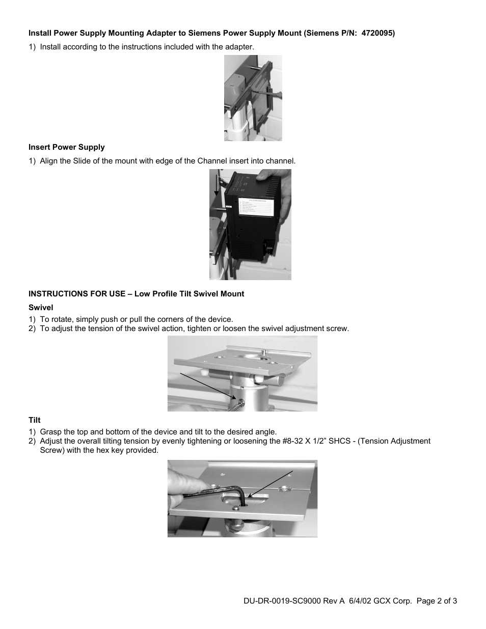 Siemens SC9000 User Manual | Page 2 / 3