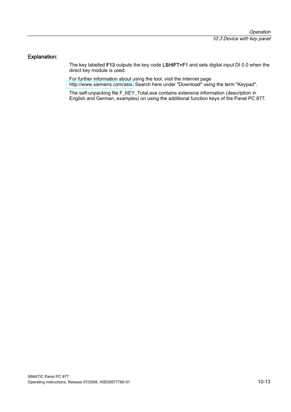 Siemens SIMATIC PANEL PC 877 User Manual | Page 101 / 288