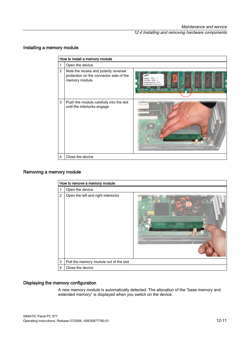 Siemens SIMATIC PANEL PC 877 User Manual | Page 125 / 288