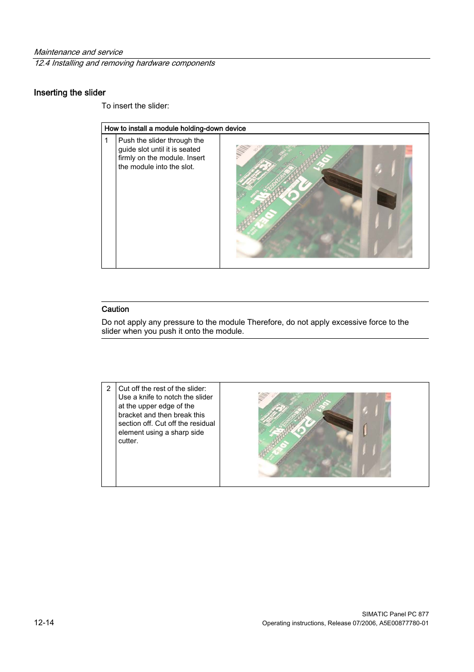 Siemens SIMATIC PANEL PC 877 User Manual | Page 128 / 288