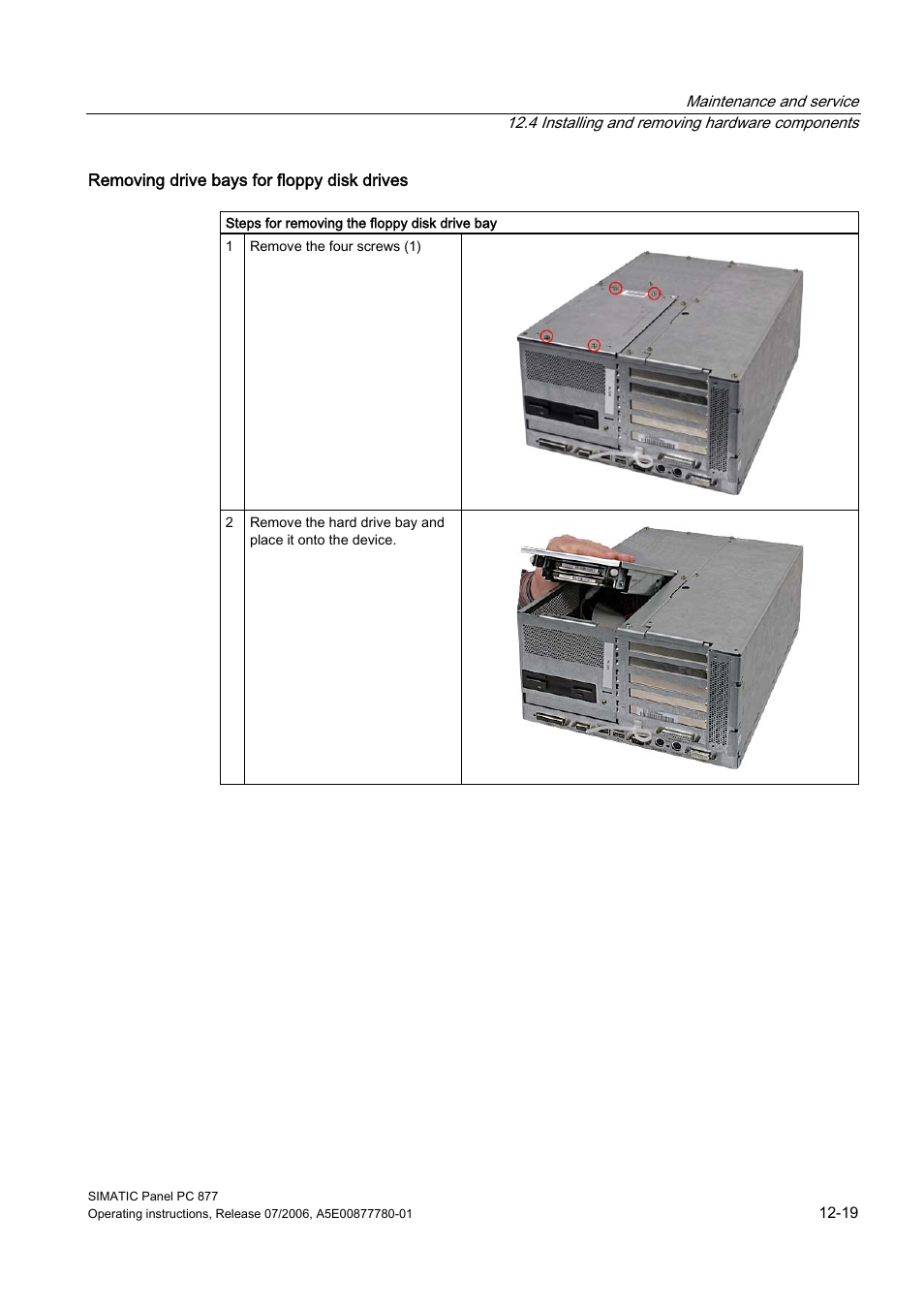 Siemens SIMATIC PANEL PC 877 User Manual | Page 133 / 288