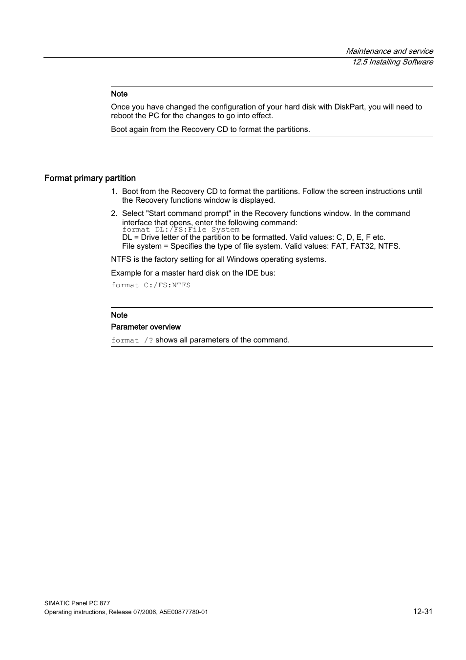 Siemens SIMATIC PANEL PC 877 User Manual | Page 145 / 288