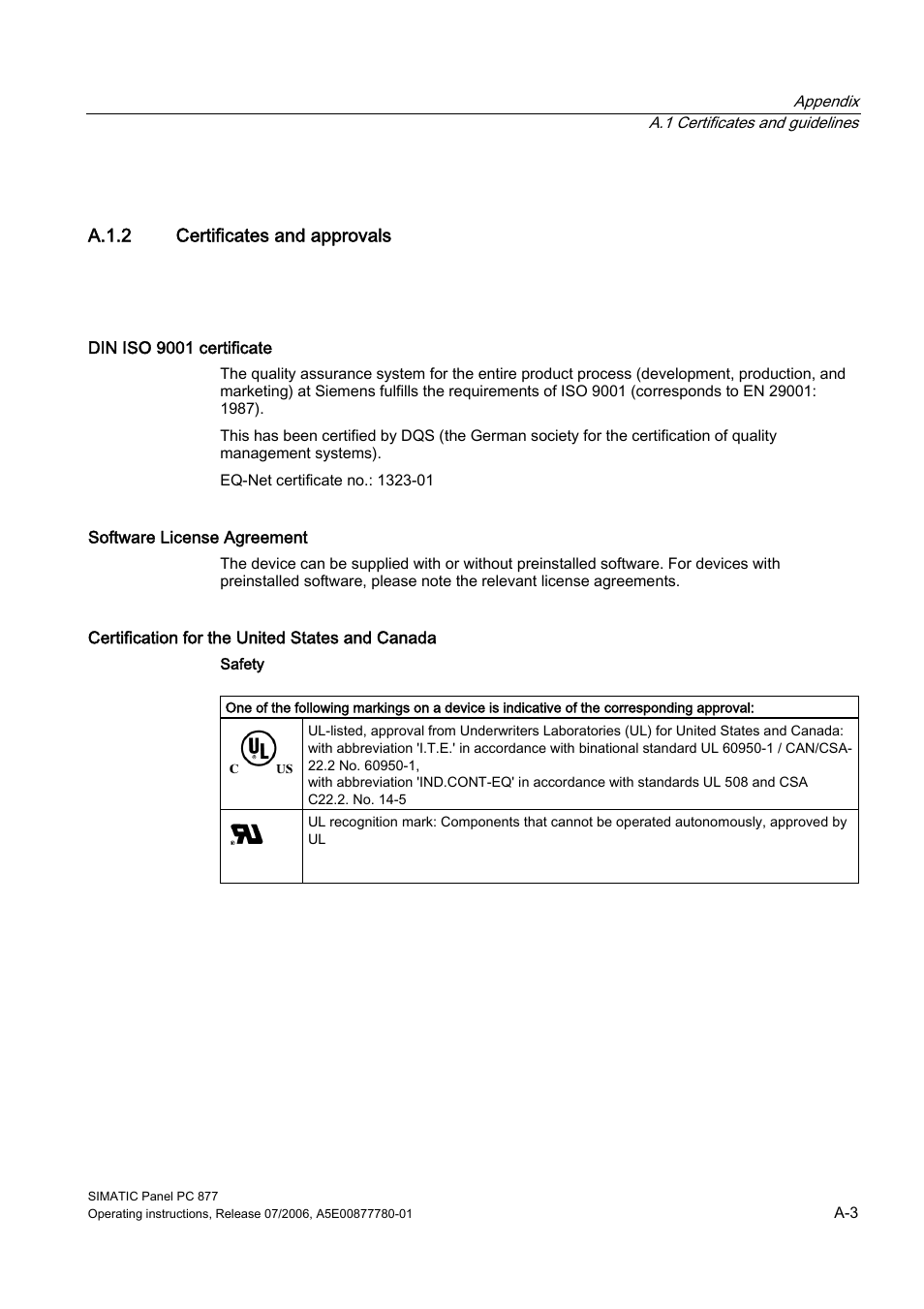 Siemens SIMATIC PANEL PC 877 User Manual | Page 263 / 288