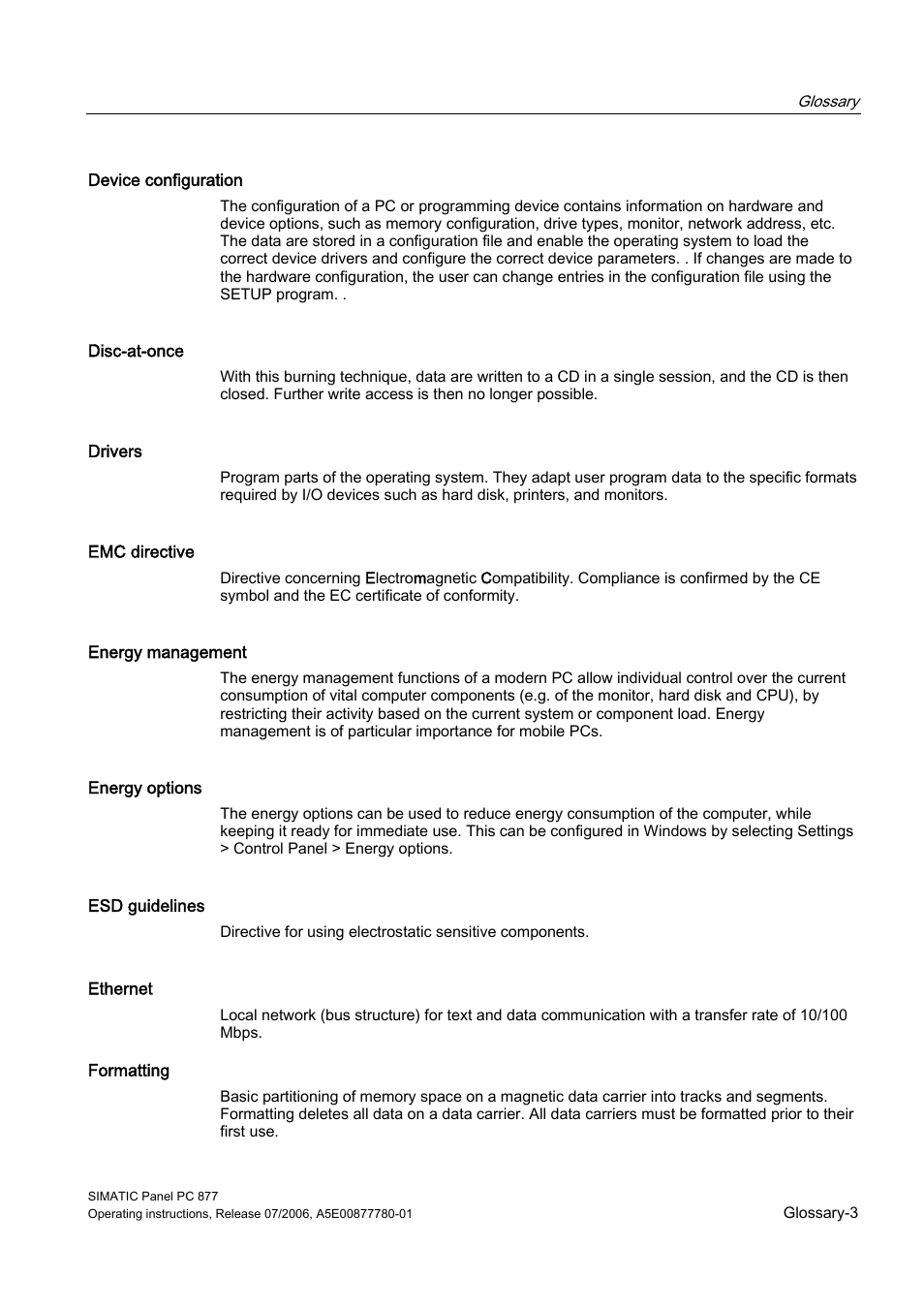 Siemens SIMATIC PANEL PC 877 User Manual | Page 273 / 288