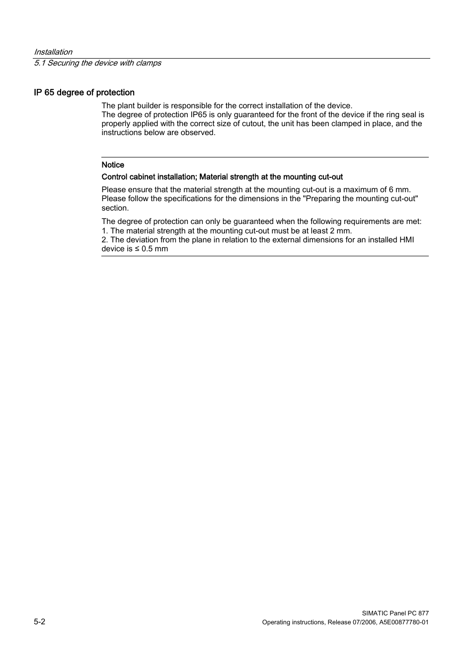 Siemens SIMATIC PANEL PC 877 User Manual | Page 38 / 288