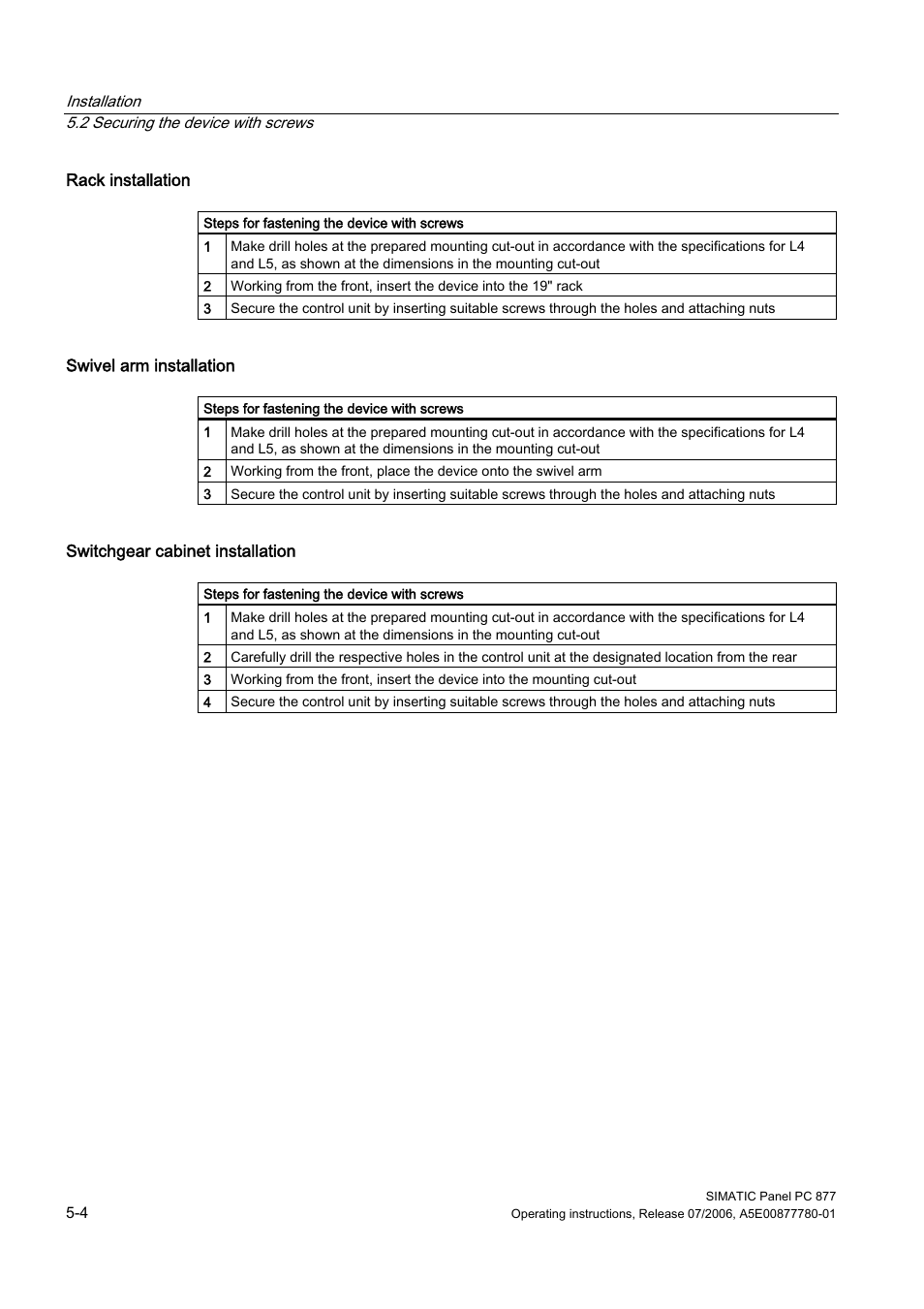 Siemens SIMATIC PANEL PC 877 User Manual | Page 40 / 288