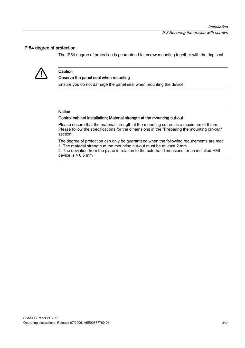 Siemens SIMATIC PANEL PC 877 User Manual | Page 41 / 288