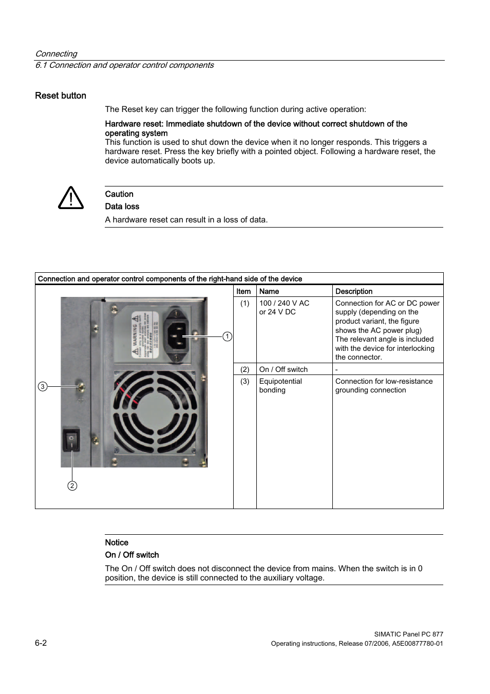 Siemens SIMATIC PANEL PC 877 User Manual | Page 44 / 288