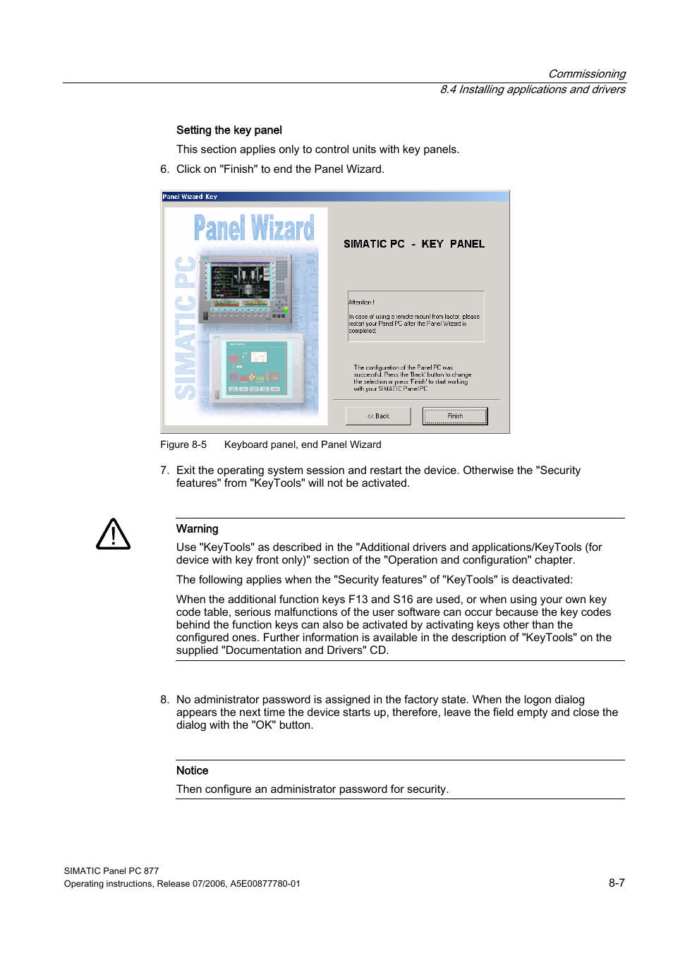 Siemens SIMATIC PANEL PC 877 User Manual | Page 61 / 288