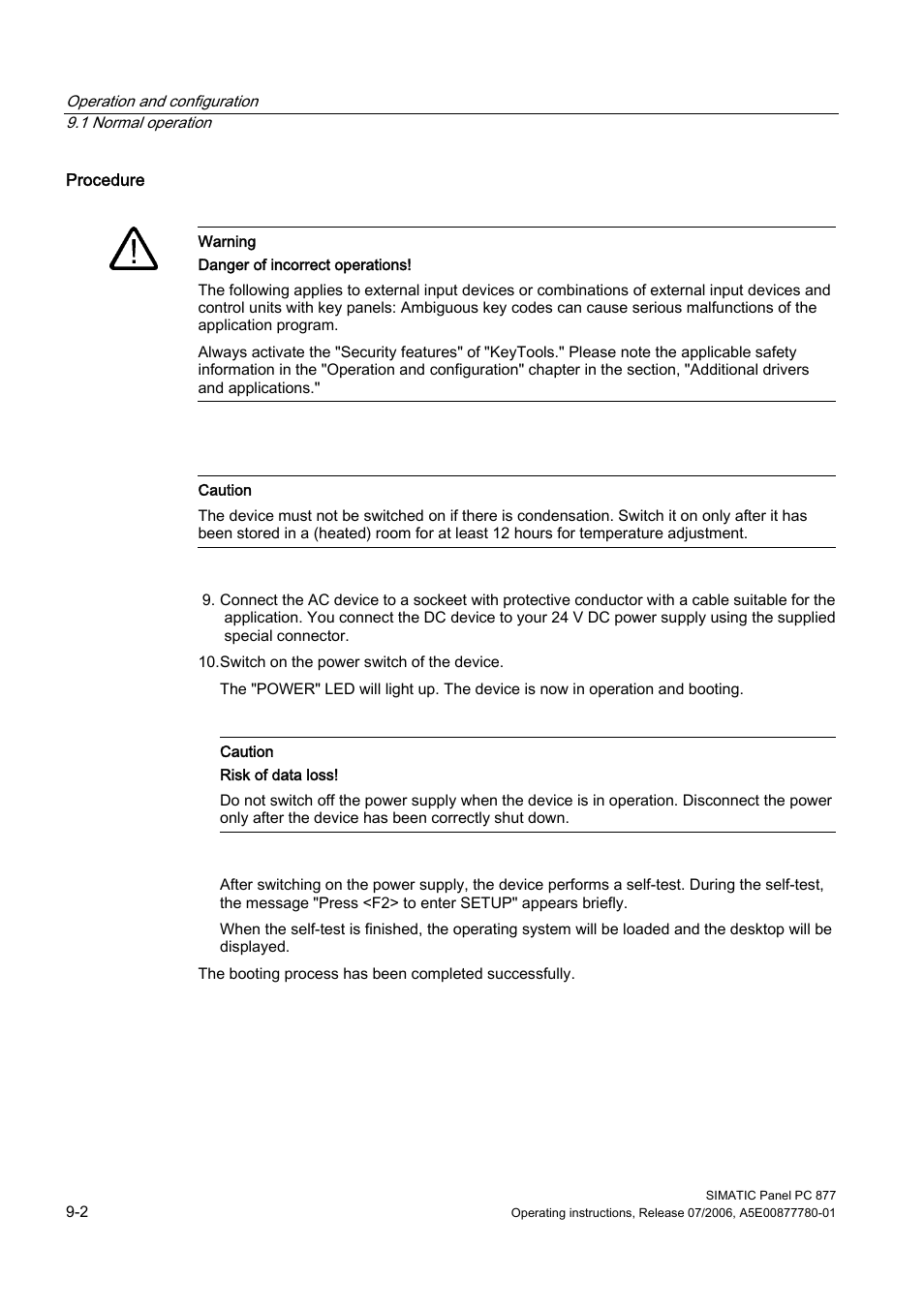 Siemens SIMATIC PANEL PC 877 User Manual | Page 70 / 288