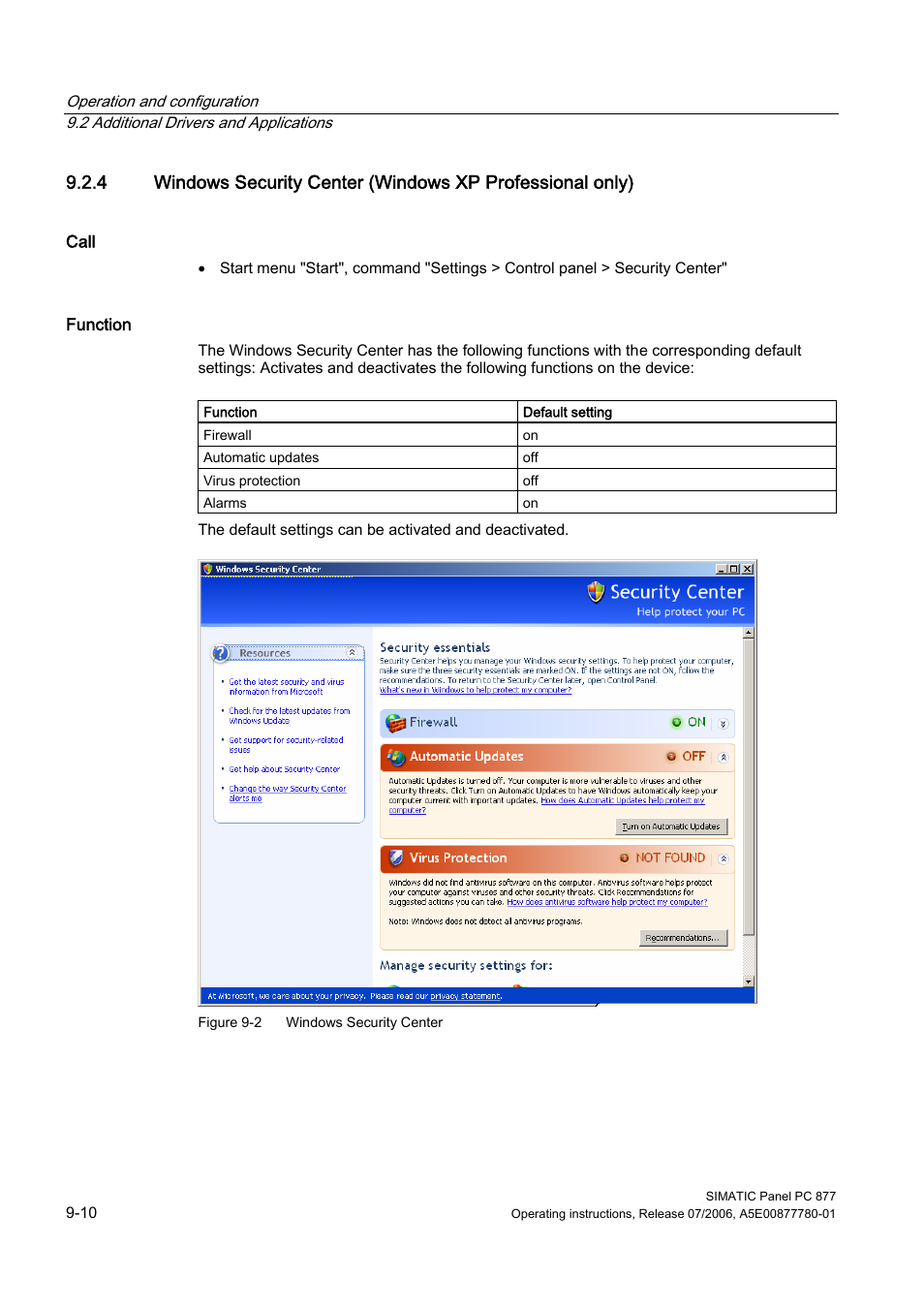 Siemens SIMATIC PANEL PC 877 User Manual | Page 78 / 288