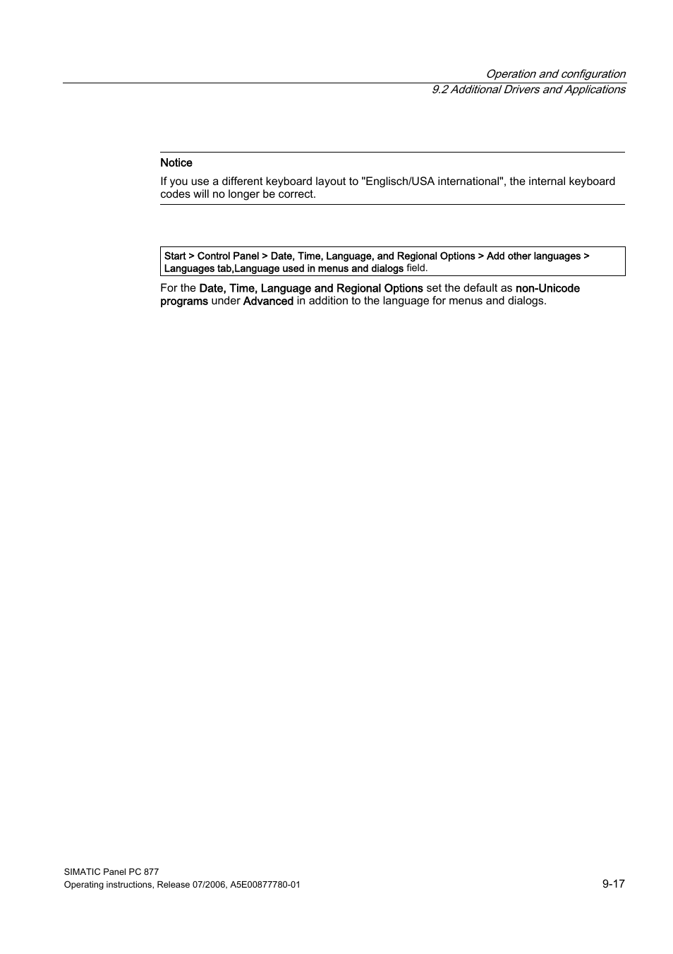 Siemens SIMATIC PANEL PC 877 User Manual | Page 85 / 288