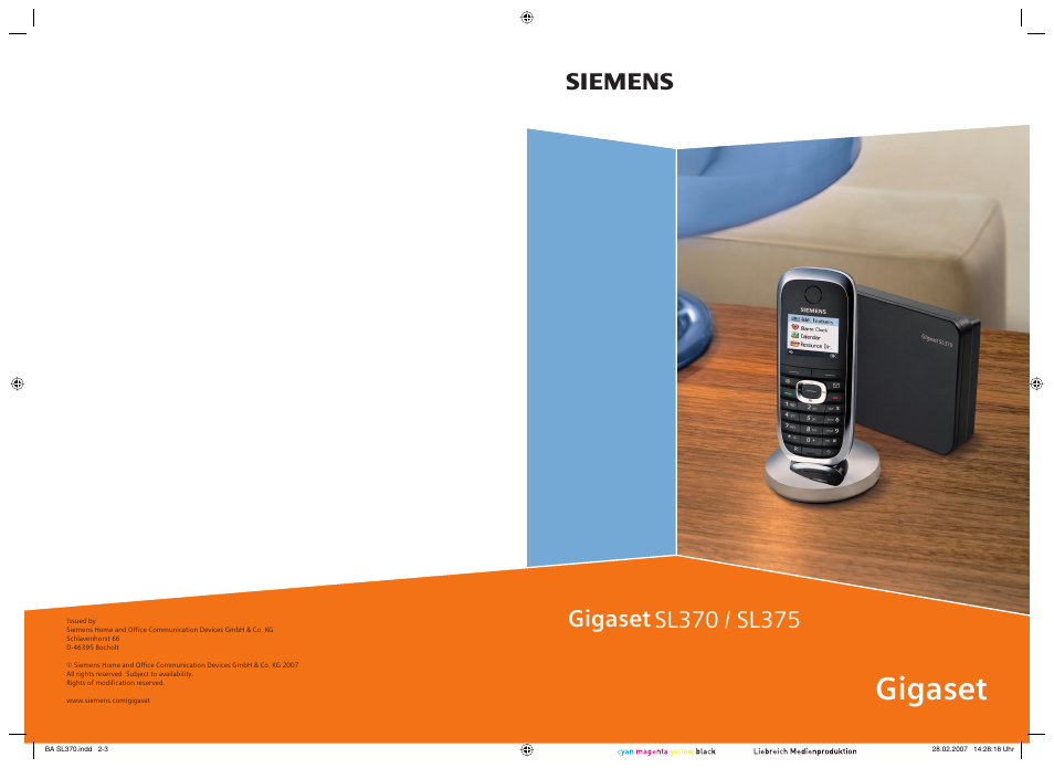 Siemens SL370 User Manual | 76 pages