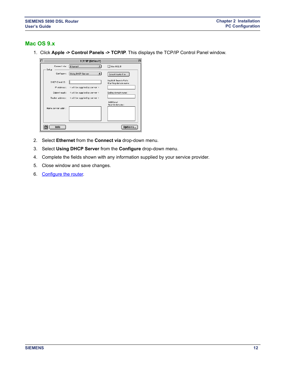 Mac os 9.x | Siemens 5890 User Manual | Page 18 / 102