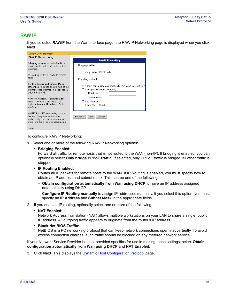 Raw ip, Rawip | Siemens 5890 User Manual | Page 32 / 102