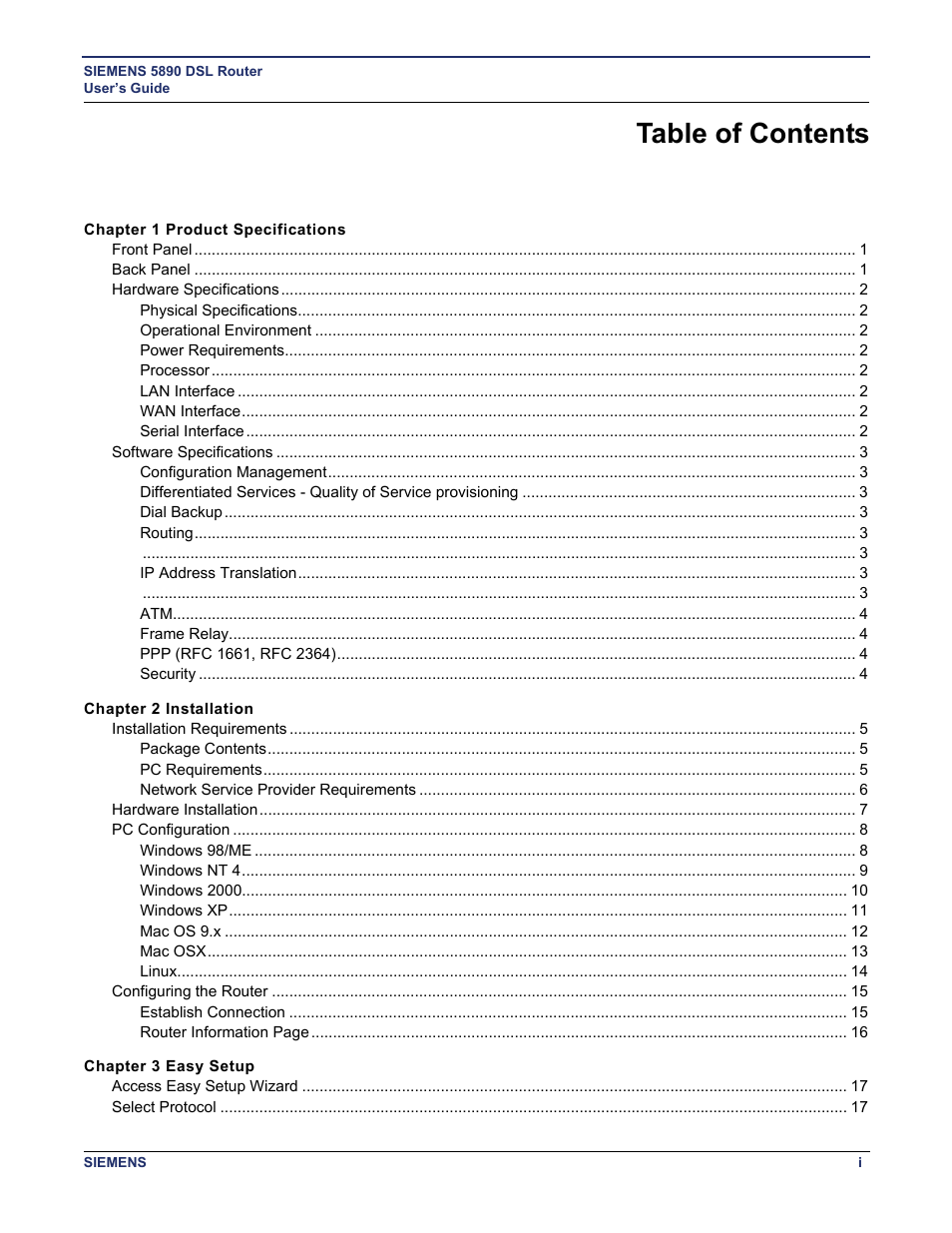 Siemens 5890 User Manual | Page 4 / 102