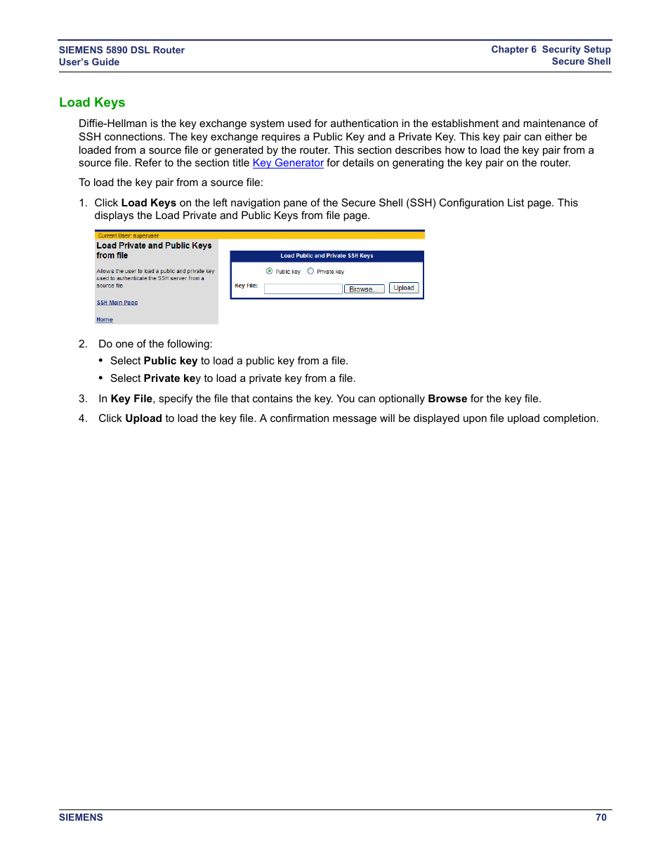 Load keys | Siemens 5890 User Manual | Page 76 / 102