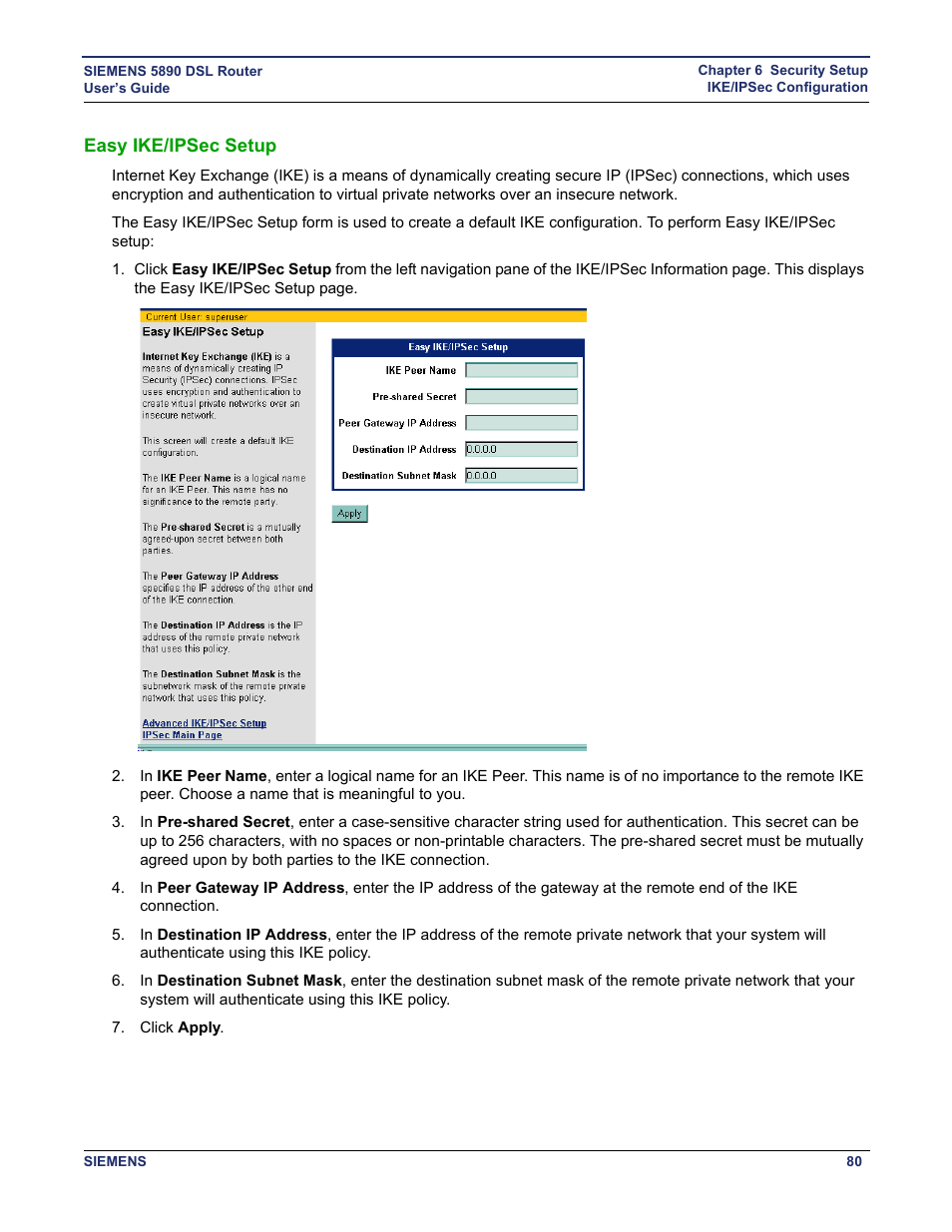 Easy ike/ipsec setup | Siemens 5890 User Manual | Page 86 / 102