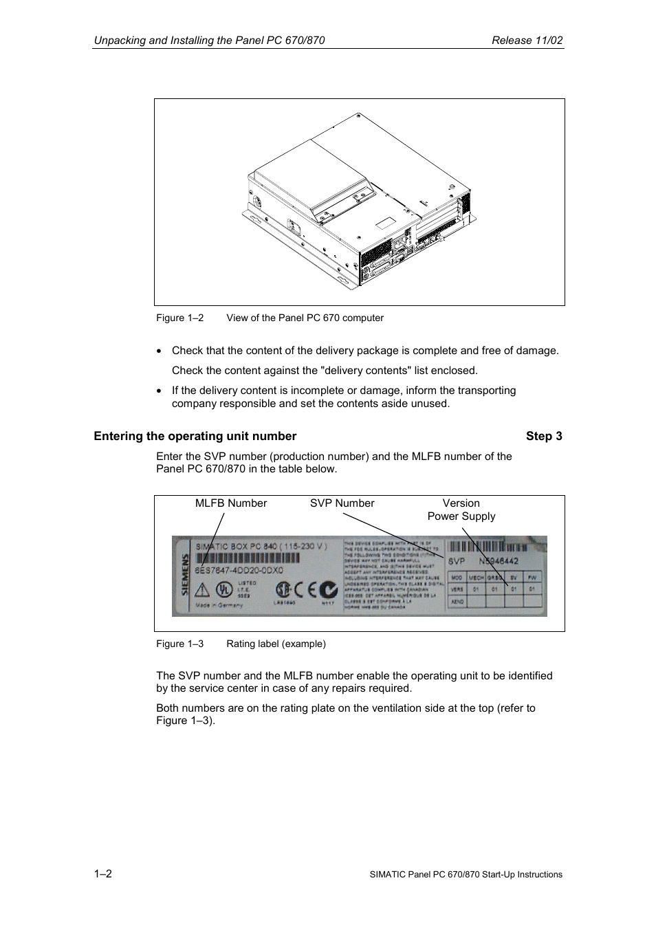 Siemens Simatic PC Panel PC 870 User Manual | Page 10 / 68