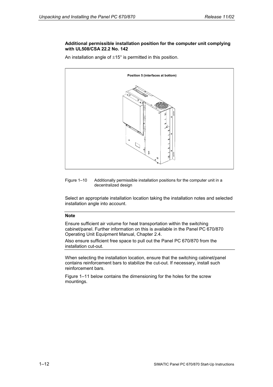 Siemens Simatic PC Panel PC 870 User Manual | Page 20 / 68