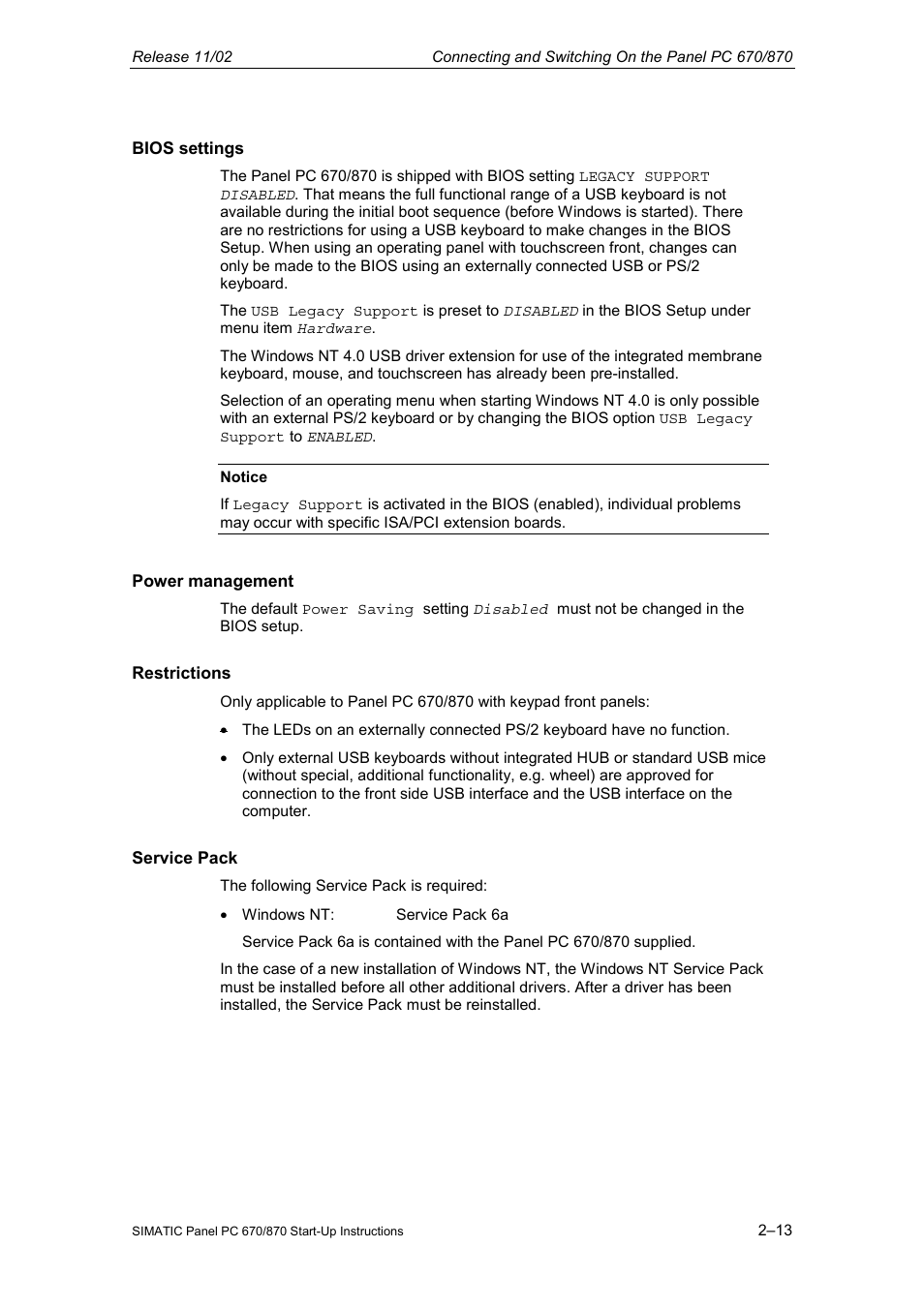 Siemens Simatic PC Panel PC 870 User Manual | Page 35 / 68