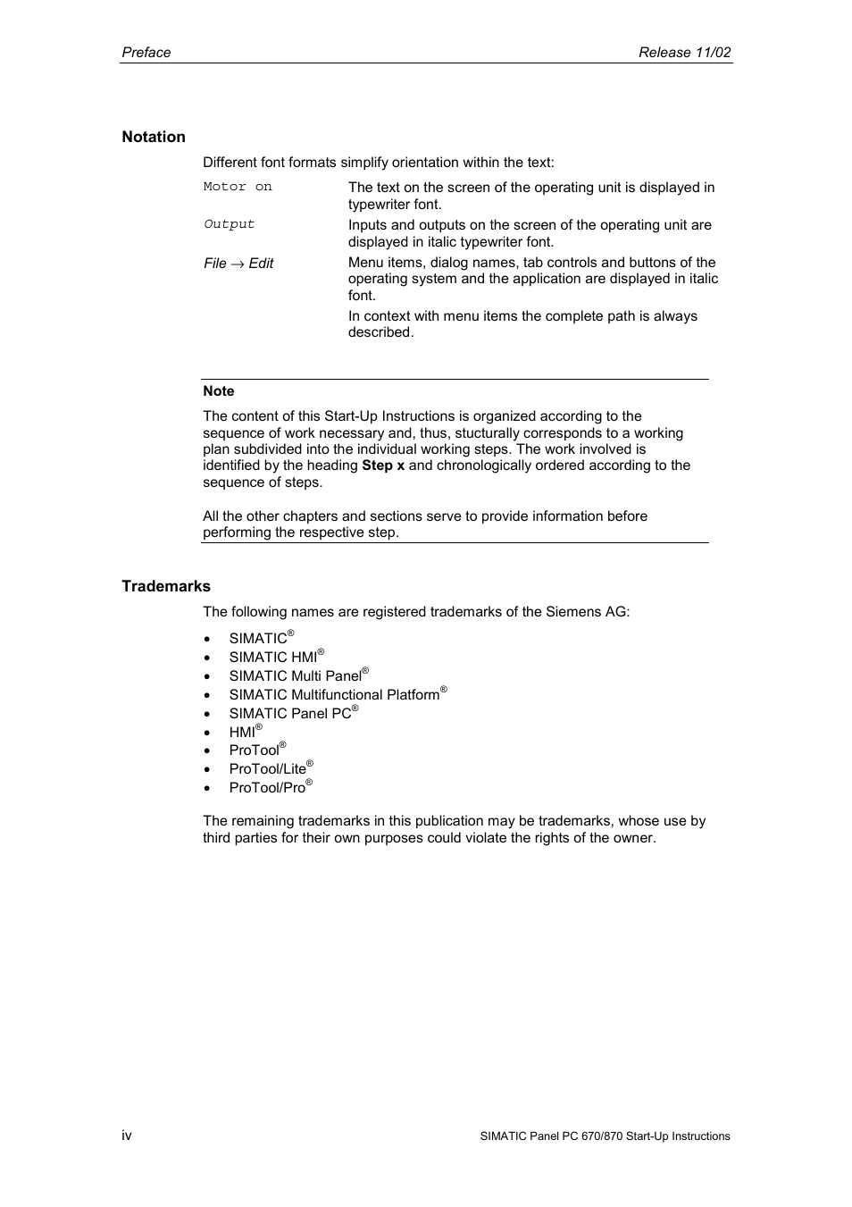 Siemens Simatic PC Panel PC 870 User Manual | Page 4 / 68