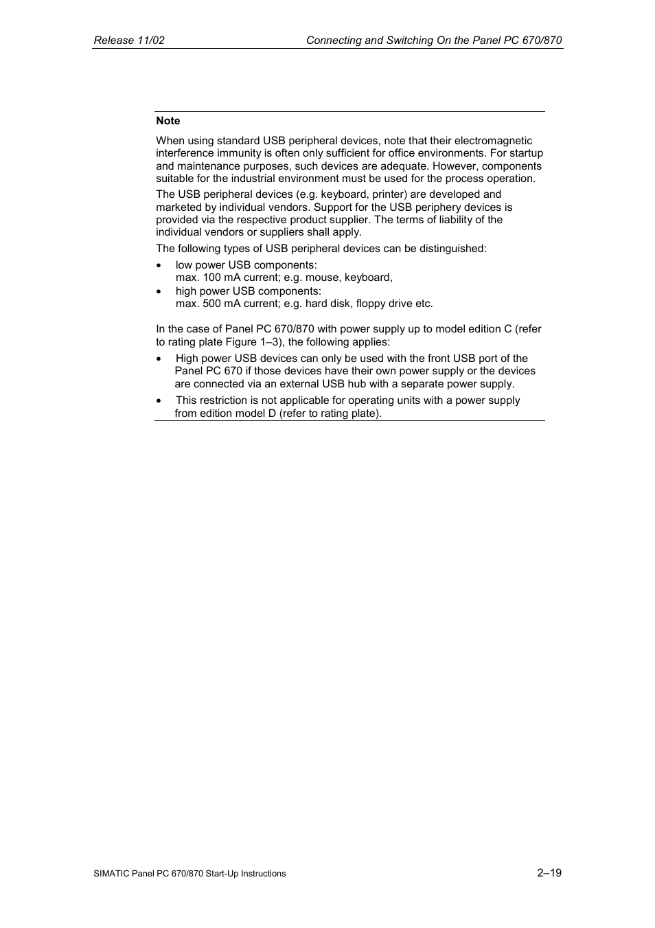 Siemens Simatic PC Panel PC 870 User Manual | Page 41 / 68