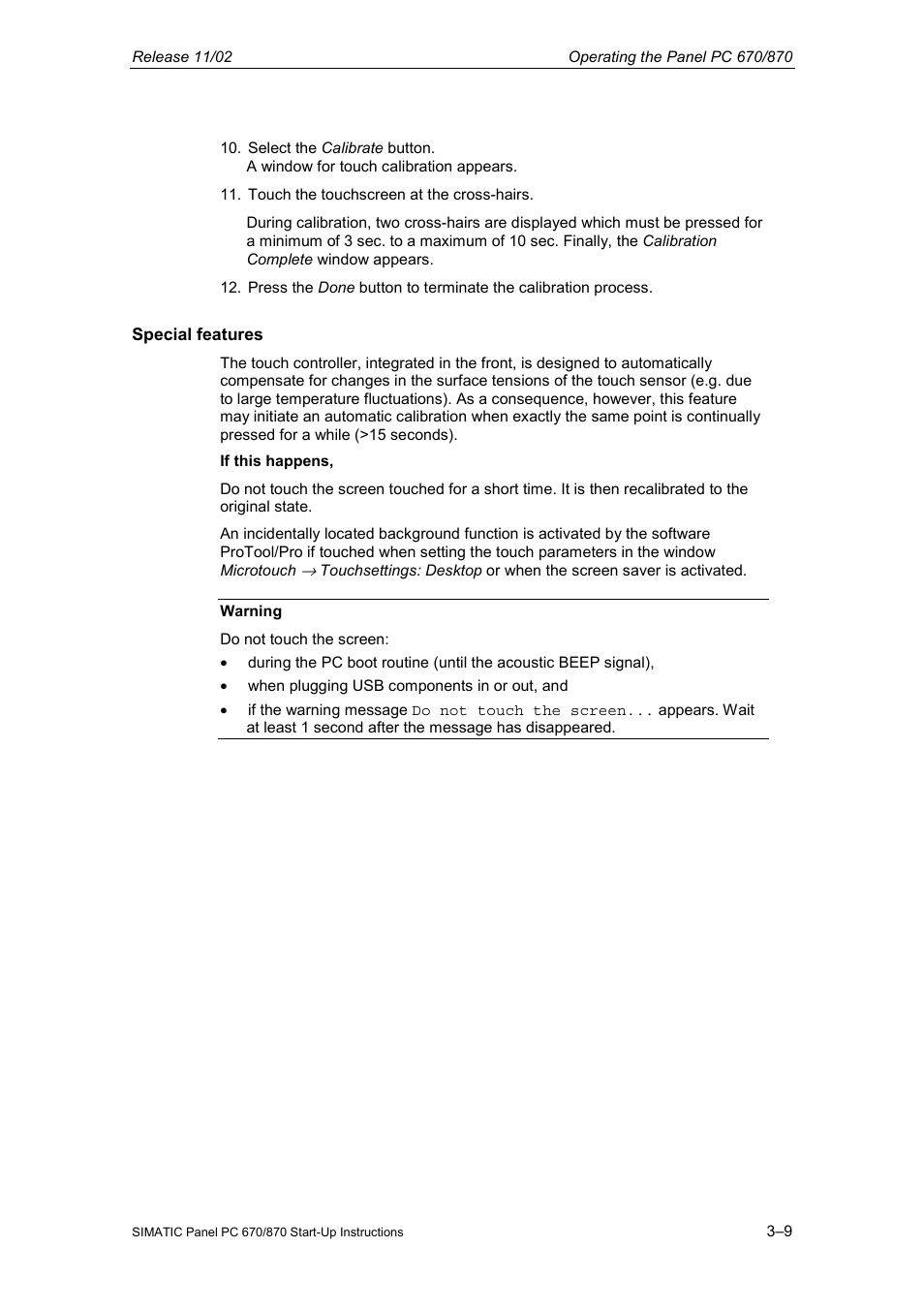 Siemens Simatic PC Panel PC 870 User Manual | Page 53 / 68