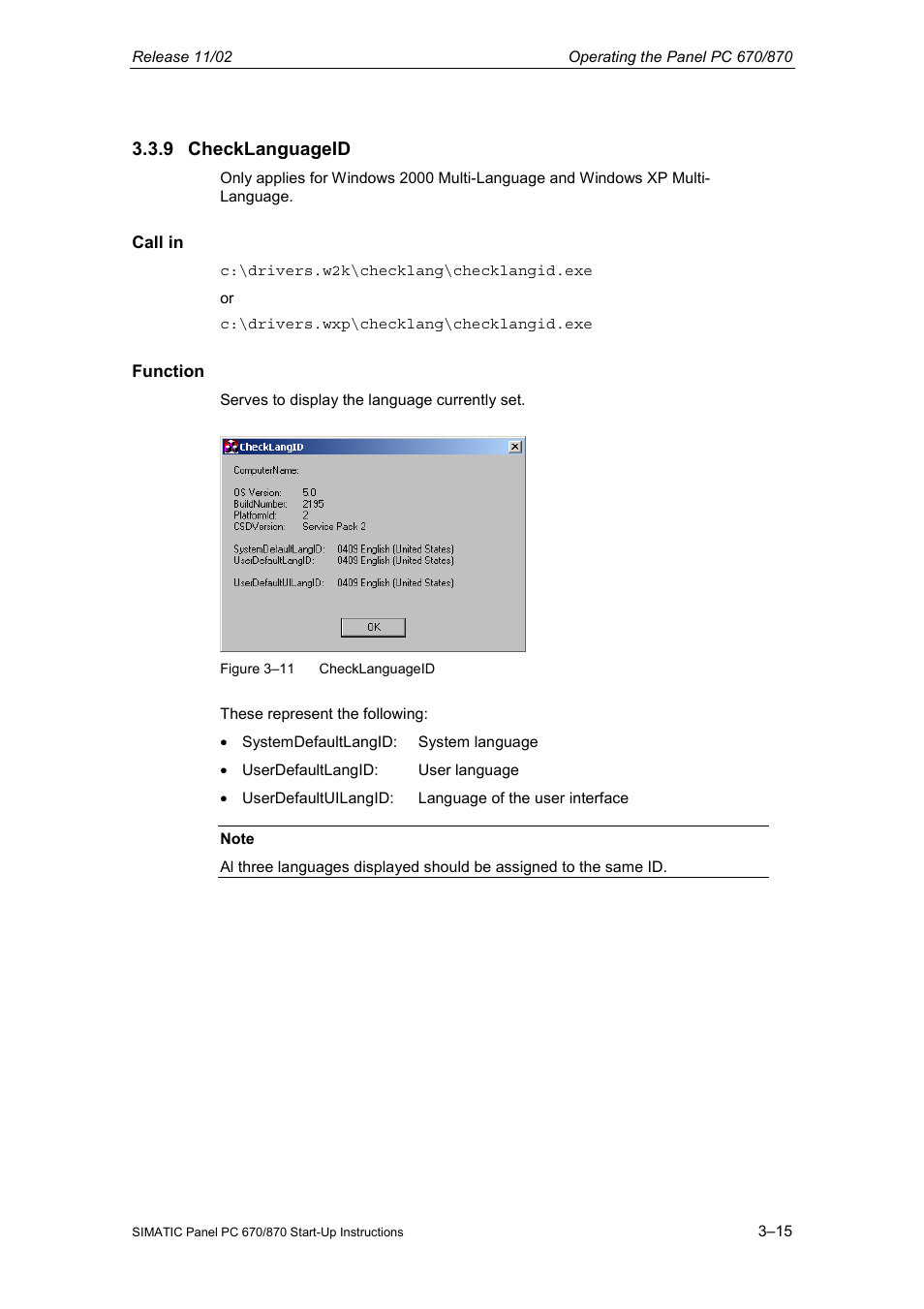 9 checklanguageid | Siemens Simatic PC Panel PC 870 User Manual | Page 59 / 68