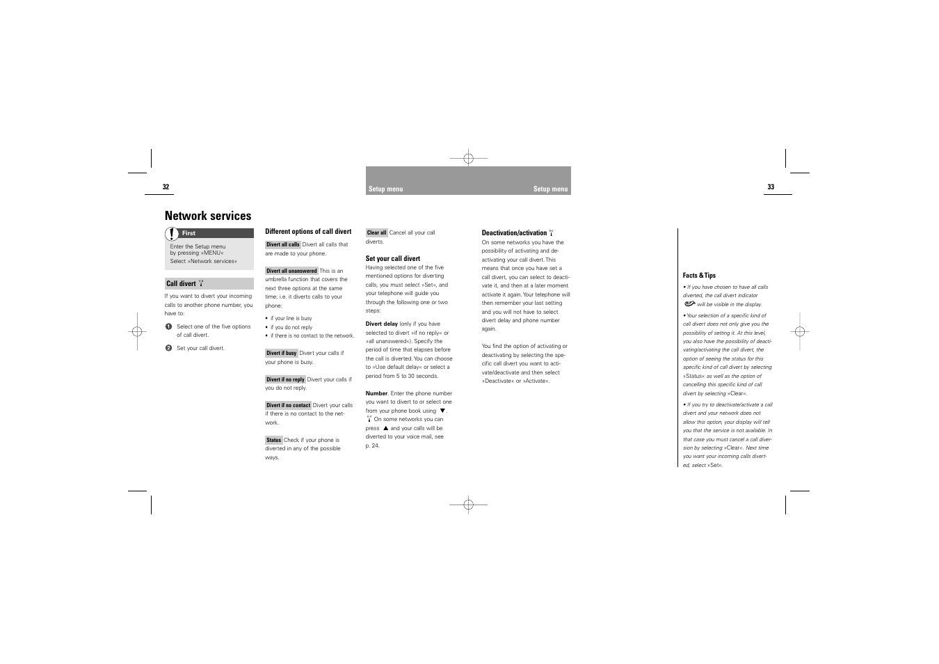 Network services | Siemens M30 User Manual | Page 18 / 31
