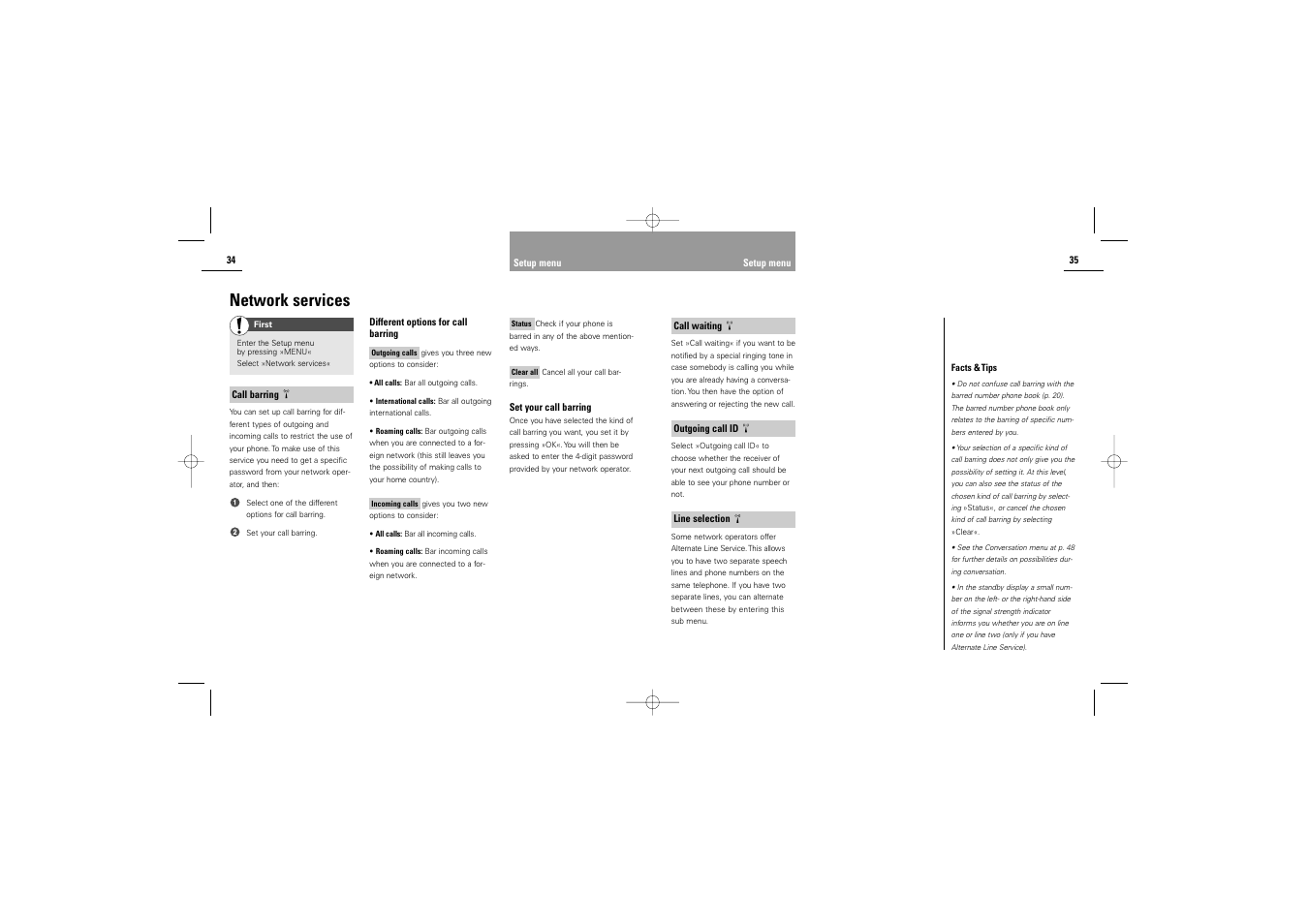 Network services | Siemens M30 User Manual | Page 19 / 31