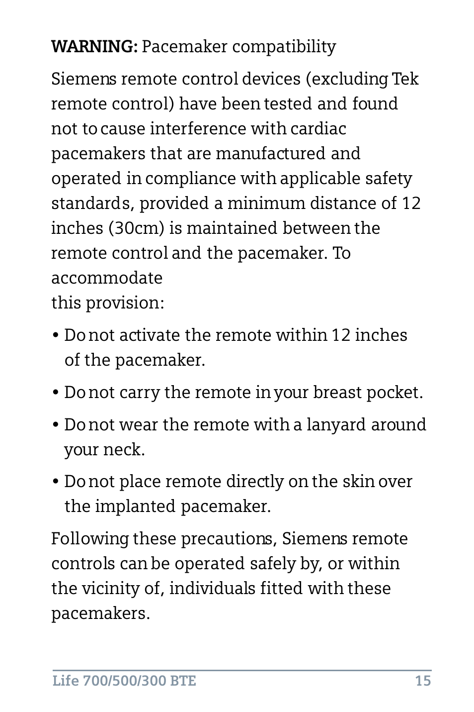 Siemens Life 500 User Manual | Page 19 / 27