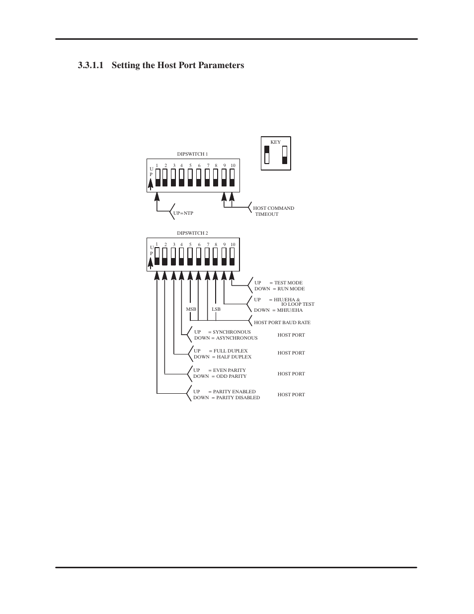 Configuring the host computer port, 1 setting the host port parameters, Unilink host adapter 3–12 user manual | Siemens SIMATIC TIWAY 1 User Manual | Page 70 / 208